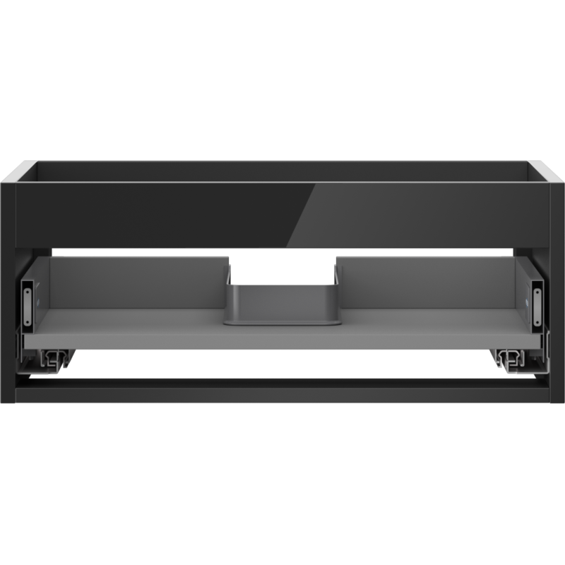 Mexen Box-A spintelės korpusas po praustuvu 60 cm, 1 stalčius, juoda blizgi - 91AX0-0600-235-1-70