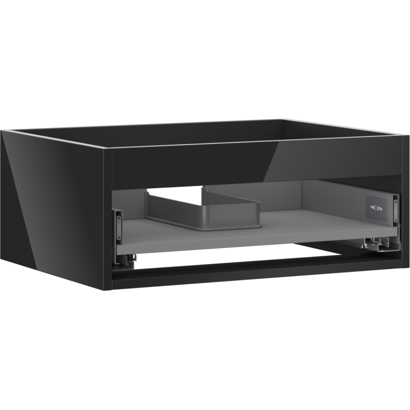 Mexen Box-A spintelės korpusas po praustuvu 60 cm, 1 stalčius, juoda blizgi - 91AX0-0600-235-1-70