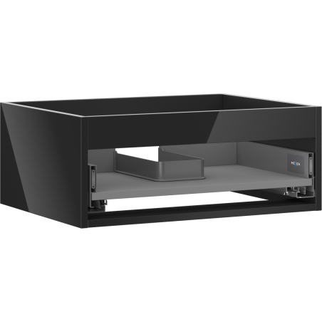 Mexen Box-A spintelės korpusas po praustuvu 60 cm, 1 stalčius, juoda blizgi - 91AX0-0600-235-1-70