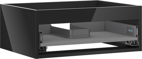 Mexen Box-A spintelės korpusas po praustuvu 60 cm, 1 stalčius, juoda blizgi - 91AX0-0600-235-1-70
