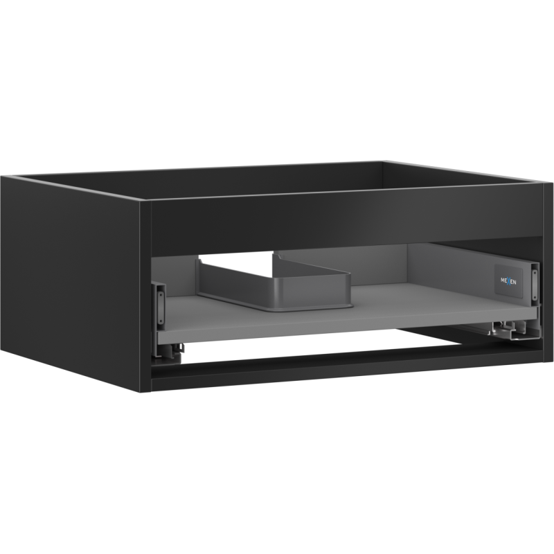 Mexen Box-A spintelės korpusas po praustuvu 60 cm, 1 stalčius, juodas matinis - 91AX0-0600-235-1-71