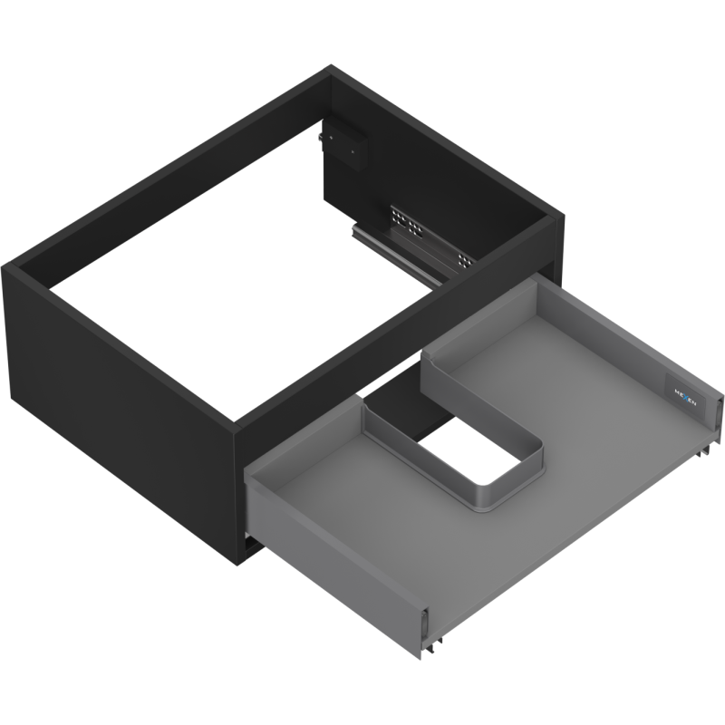 Mexen Box-A spintelės korpusas po praustuvu 60 cm, 1 stalčius, juodas matinis - 91AX0-0600-235-1-71