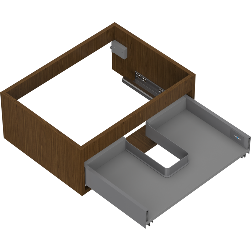 Mexen Box-A spintelės korpusas po praustuvu 60 cm, 1 stalčius, riešutas - 91AX0-0600-235-1-86