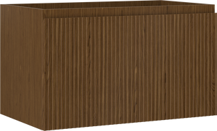 Mexen Rivel vonios spintelė po kriaukle 80 cm, 1 stalčius, rifliuota, riešutas - 91A20-08047-1-BF86