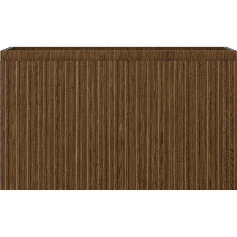 Mexen Rivel vonios spintelė po praustuvu 80 cm, 1 stalčius, rifliuotas, riešutas - 91A20-08047-1-BF86