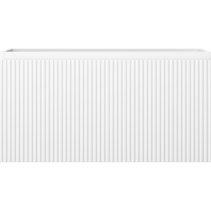 Mexen Rivel vonios spinneris po kriaukle 90 cm, 1 stalčius, grioveliuotas, baltas matinis - 91A20-09047-1-BF01