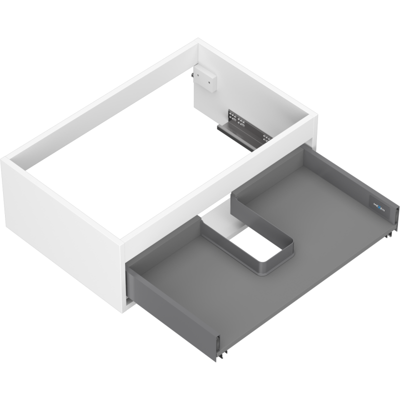 Mexen Box-A korpus pakabinamosios spintelės korpusas 70 cm, 1 stalčius, baltas matinis - 91AX0-0700-235-1-01