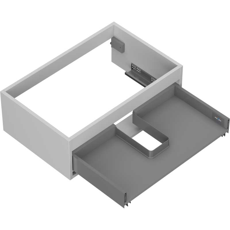 Mexen Box-A praustuvo spintelės korpusas 70 cm, 1 stalčius, pilkas matinis - 91AX0-0700-235-1-62