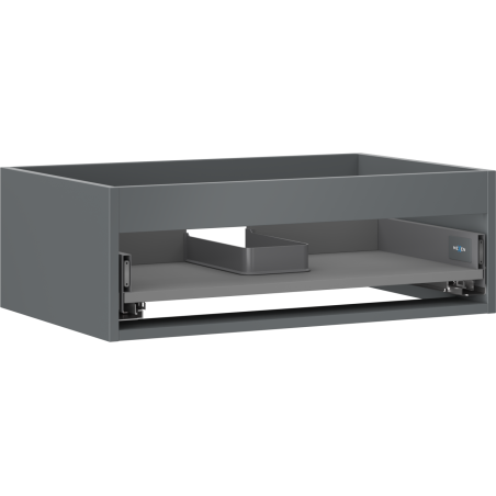 Mexen Box-A spintelės korpusas po praustuvu 70 cm, 1 stalčius, matinė grafito spalva - 91AX0-0700-235-1-66