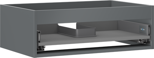 Mexen Box-A spintelės korpusas po praustuvu 70 cm, 1 stalčius, matinė grafito spalva - 91AX0-0700-235-1-66