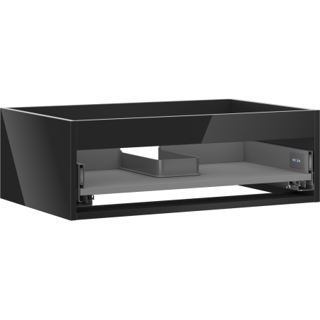 Mexen Box-A vonios spintelės korpusas 70 cm, 1 stalčius, juoda blizgi - 91AX0-0700-235-1-70