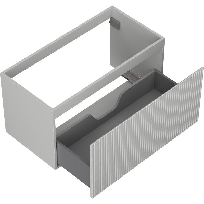 Mexen Rivel vonios spintelė po praustuvu 90 cm, 1 stalčius, rifliuota, pilko matinio - 91A20-09047-1-BF62