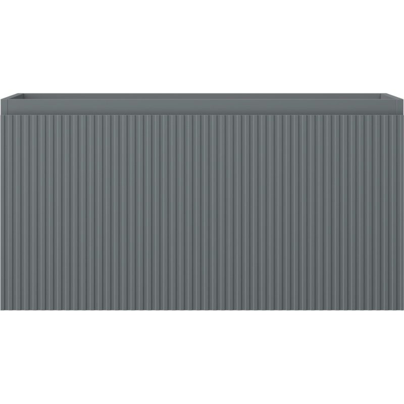 Mexen Rivel vonios kambario spintelė po praustuvu 90 cm, 1 stalčius, grioveliais, pilka matinė - 91A20-09047-1-BF66