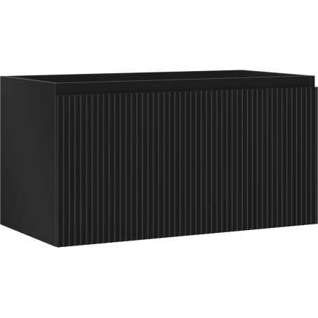 Mexen Rivel vonios spintelė po praustuvu 90 cm, 1 stalčius, grioveliai, juoda matinė - 91A20-09047-1-BF71