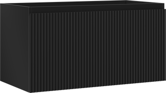 Mexen Rivel vonios spintelė po praustuvu 90 cm, 1 stalčius, grioveliai, juoda matinė - 91A20-09047-1-BF71