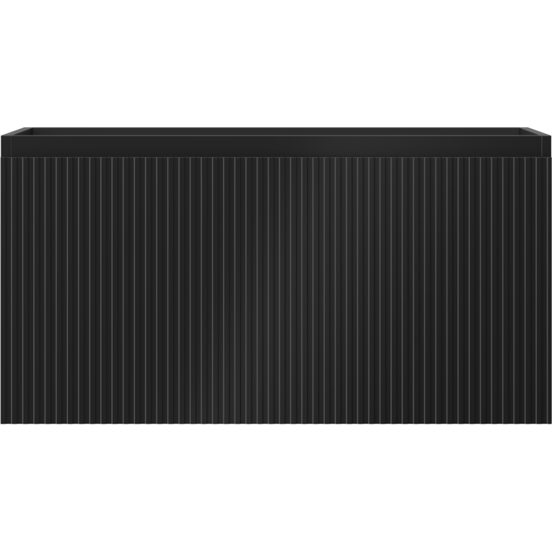 Mexen Rivel vonios spintelė po praustuvu 90 cm, 1 stalčius, grioveliai, juoda matinė - 91A20-09047-1-BF71