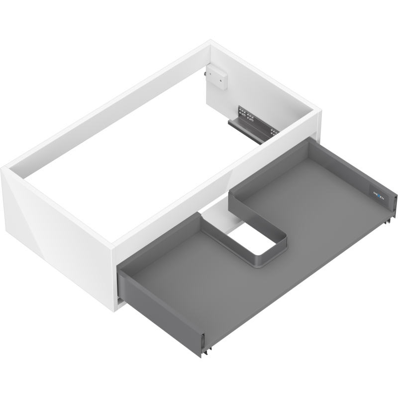 Mexen Box-A korpuso praustuvo spintelė 80 cm, 1 stalčius, balta blizgi - 91AX0-0800-235-1-00