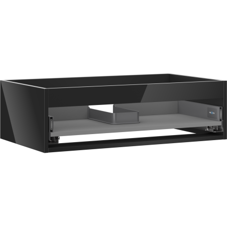 Mexen Box-A spintelės po praustuvu korpusas 80 cm, 1 stalčius, juodas blizgesys - 91AX0-0800-235-1-70