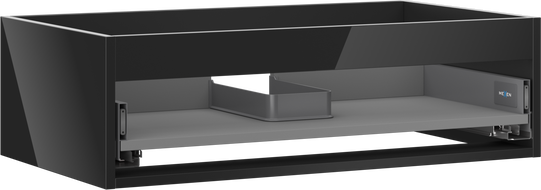 Mexen Box-A spintelės po praustuvu korpusas 80 cm, 1 stalčius, juodas blizgesys - 91AX0-0800-235-1-70