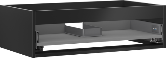 Mexen Box-A vonios spintelės korpusas 80 cm, 1 stalčius, juodas matinis - 91AX0-0800-235-1-71