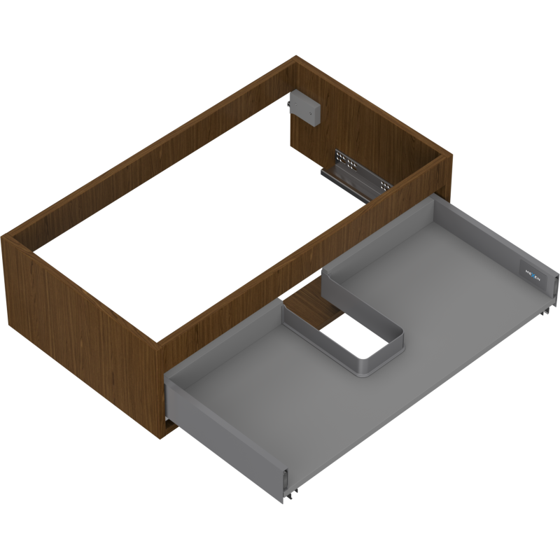 Mexen Box-A spintelės po praustuvu korpusas 80 cm, 1 stalčius, riešutas - 91AX0-0800-235-1-86