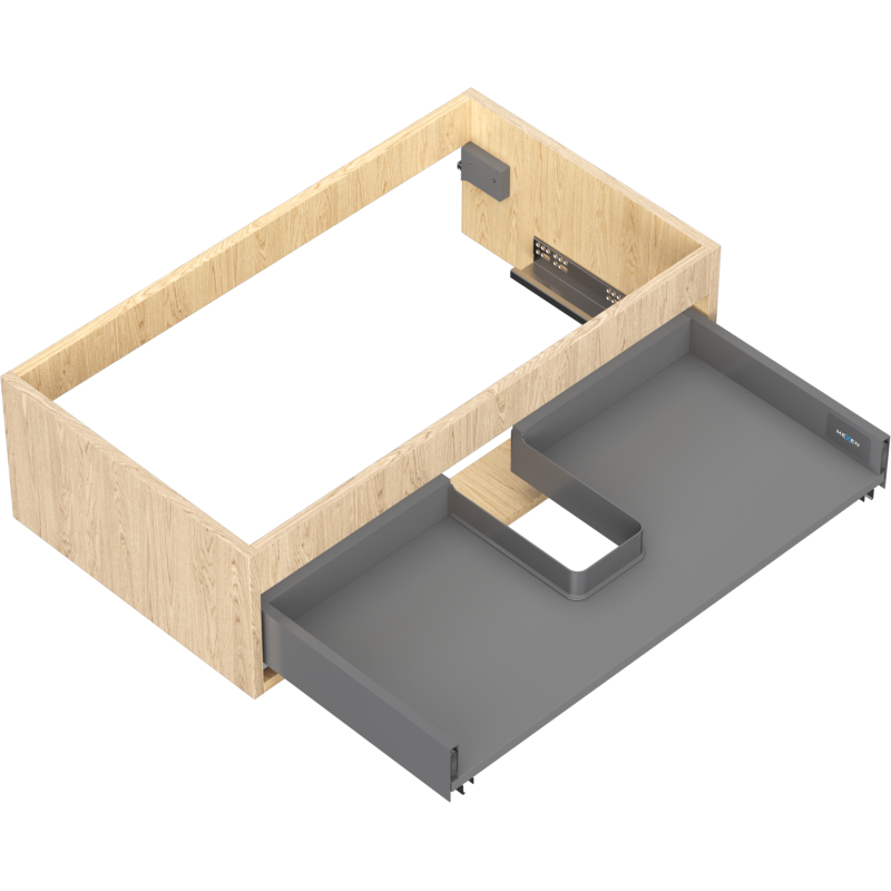 Mexen Box-A vonios spintelės korpusas po praustuvas 80 cm, 1 stalčius, ąžuolas - 91AX0-0800-235-1-81
