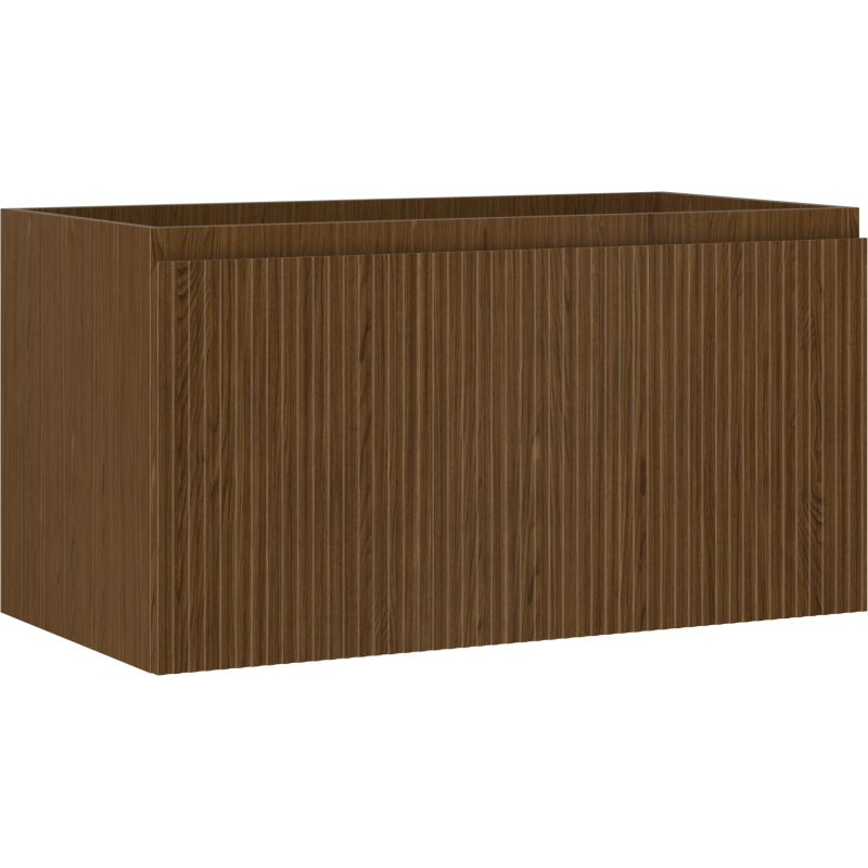 Mexen Rivel vonios spintelė po praustuvu 90 cm, 1 stalčius, rifliuotas, riešutas - 91A20-09047-1-BF86