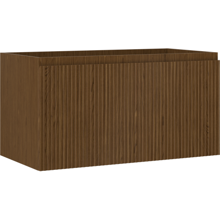 Mexen Rivel vonios spintelė po praustuvu 90 cm, 1 stalčius, rifliuotas, riešutas - 91A20-09047-1-BF86