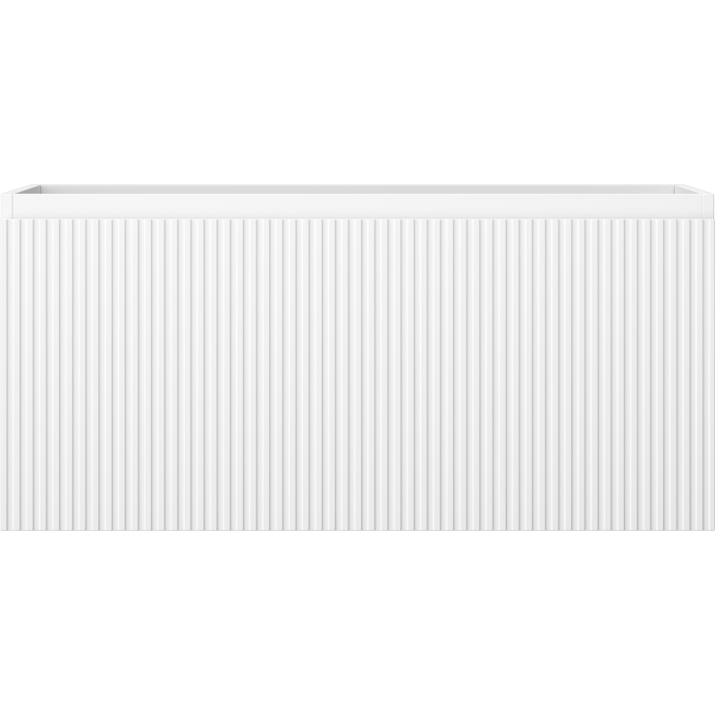 Mexen Rivel vonios kambario spintelė po praustuvu 100 cm, 1 stalčius, rifliuota, matinė balta - 91A20-10047-1-BF01