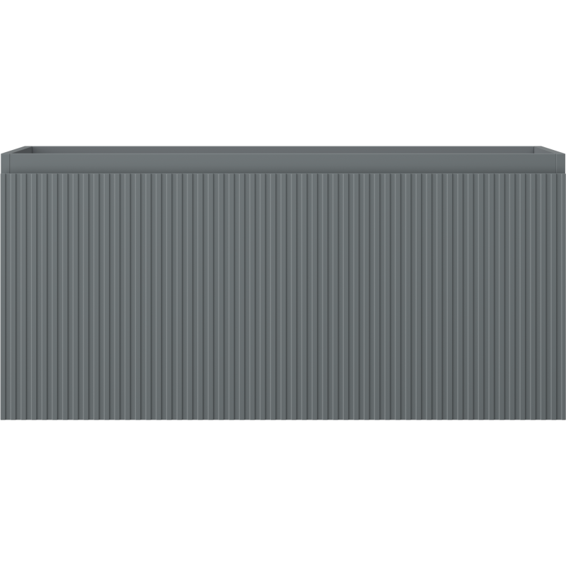 Mexen Rivel vonios kambario spintelė po praustuvo 100 cm, 1 stalčius, rifliuota, matinė grafito - 91A20-10047-1-BF66