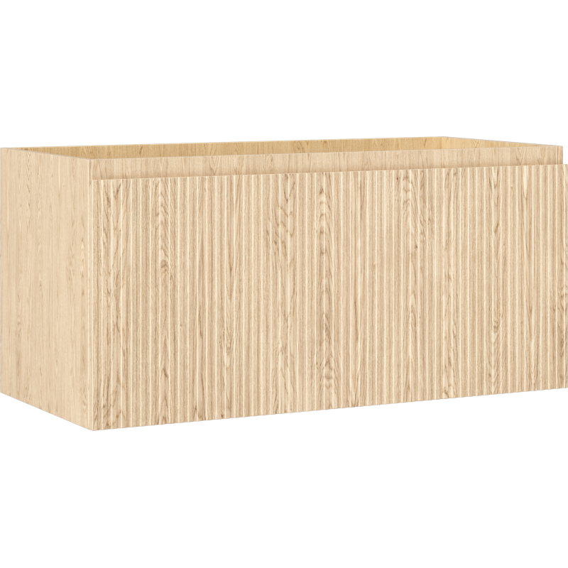 Mexen Rivel vonios kambario spintelė po kriaukle 100 cm, 1 stalčius, rifliuota, ąžuolas - 91A20-10047-1-BF81