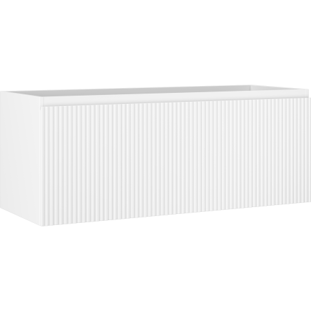 Mexen Rivel vonios kambario spintelė po praustuvu 120 cm, 1 stalčius, rifliuotas, baltas matinis - 91A20-12047-1-BF01