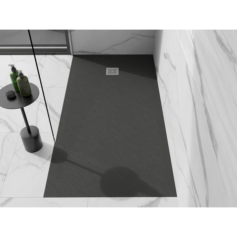 Mexen Stone+ kompozitinis stačiakampis dušo padėklas 160 x 90 cm, antracitas - 44719016
