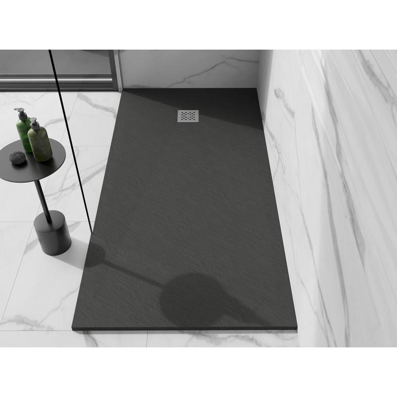 Mexen Stone+ stačiakampio formos kompozicinė dušo padėklas 160 x 90 cm, antracitas - 44719016