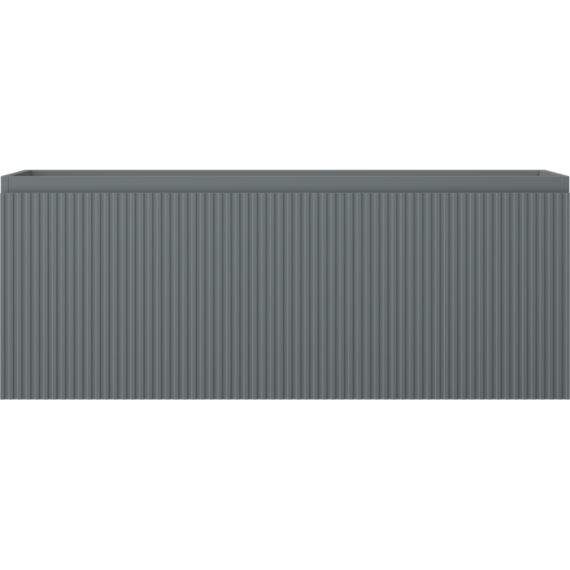 Mexen Rivel vonios šviestuvas po kriaukle 120 cm, 1 stalčius, grioveliai, matinė grafito spalva - 91A20-12047-1-BF66