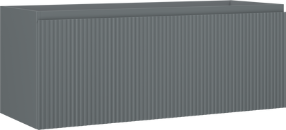 Mexen Rivel vonios spintelė po praustuvu 120 cm, 1 stalčius, rifliuota, matinė grafito - 91A20-12047-1-BF66