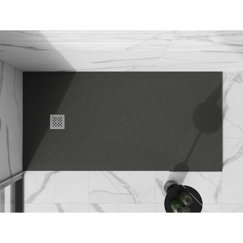Mexen Stone+ stačiakampio formos kompozicinė dušo padėklas 160 x 90 cm, antracitas - 44719016