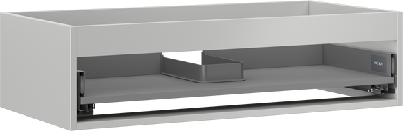 Mexen Box-A vonios spintelės korpusas 90 cm, 1 stalčius, pilkas matinis - 91AX0-0900-235-1-62