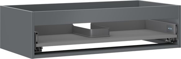 Mexen Box-A praustuvo spintelės korpusas 90 cm, 1 stalčius, matinė grafito spalva - 91AX0-0900-235-1-66
