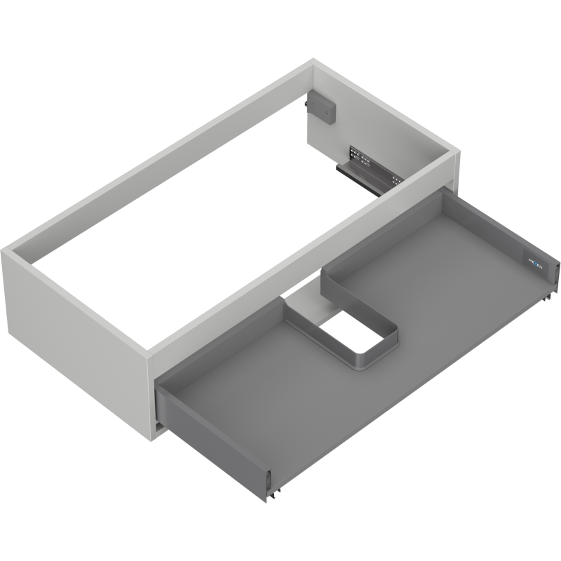 Mexen Box-A vonios spintelės korpusas 90 cm, 1 stalčius, pilkas matinis - 91AX0-0900-235-1-62