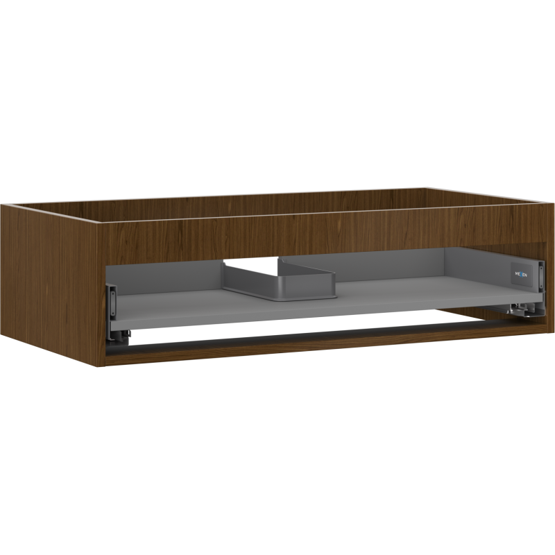 Mexen Box-A apatinės spintelės korpusas po praustuvu 90 cm, 1 stalčius, riešutmedis - 91AX0-0900-235-1-86