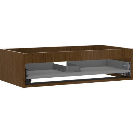 Mexen Box-A apatinės spintelės korpusas po praustuvu 90 cm, 1 stalčius, riešutmedis - 91AX0-0900-235-1-86