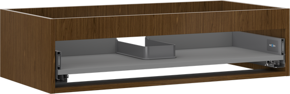 Mexen Box-A apatinės spintelės korpusas po praustuvu 90 cm, 1 stalčius, riešutmedis - 91AX0-0900-235-1-86