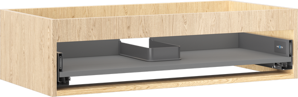 Mexen Box-A vonios spintelės korpusas po praustuvu 90 cm, 1 stalčius, ažuolas - 91AX0-0900-235-1-81