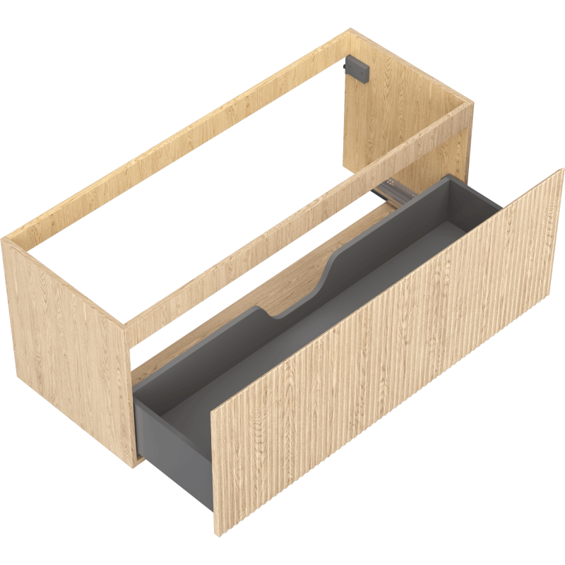 Mexen Rivel vonios kambario spintelė po praustuvu 120 cm, 1 stalčius, grioveliais, ąžuolo - 91A20-12047-1-BF81