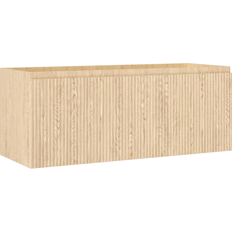 Mexen Rivel vonios kambario spintelė po kriaukle 120 cm, 1 stalčius, rifliuota, ąžuolas - 91A20-12047-1-BF81