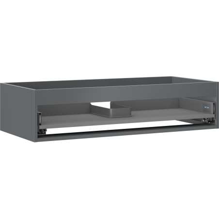 Mexen Box-A spintelės korpusas po kriaukle 100 cm, 1 stalčius, matinė grafito spalva - 91AX0-1000-235-1-66