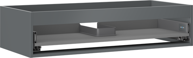 Mexen Box-A spintelės korpusas po kriaukle 100 cm, 1 stalčius, matinė grafito spalva - 91AX0-1000-235-1-66