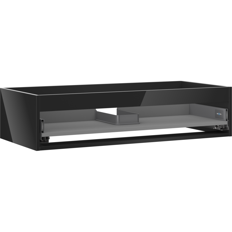 Mexen Box-A korpuso po praustuvu spintelė 100 cm, 1 stalčius, juodas blizgus - 91AX0-1000-235-1-70