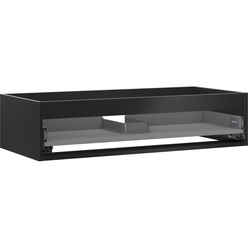 Mexen Box-A spintelės korpusas po praustuvu 100 cm, 1 stalčius, juodas matinis - 91AX0-1000-235-1-71